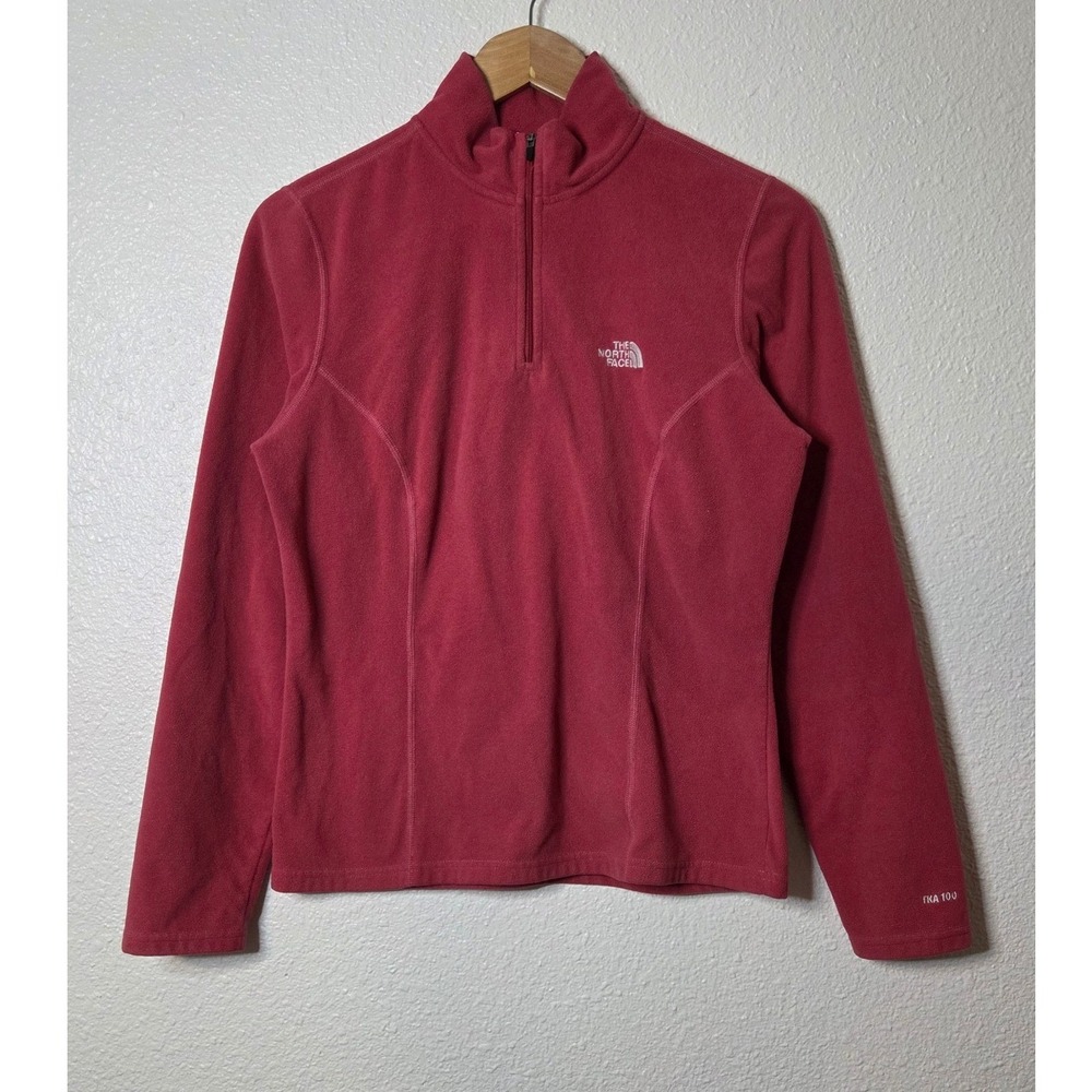 The North Face TKA 100 Fleece Quarter‎ Zip Pink Womens Medium Gorpcore Hiking